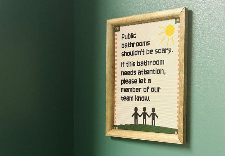 40 Acres Fresh Market Bathroom Signs